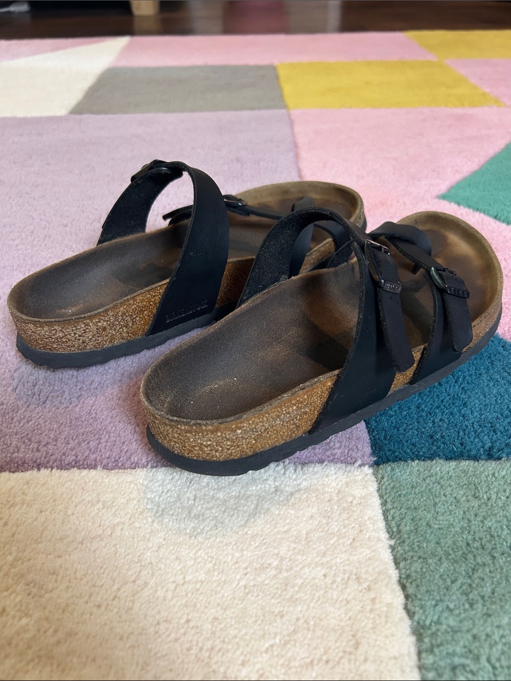 Birkenstock Mayari Black Oiled Leather Sandal size 38.5 - Picture 7 of 17